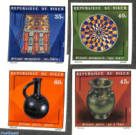 Niger 1975 Handicrafts 4v, Imperforated, Mint NH, Art - Handicrafts - Niger (1960-...)