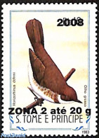 Sao Tome/Principe 2008 Horizorhinus Dohrni, Overprint, Mint NH, Nature - Birds - Sao Tome And Principe