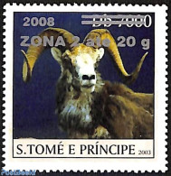 Sao Tome/Principe 2008 Goat, Overprint, Mint NH, Nature - Animals (others & Mixed) - Sao Tome En Principe