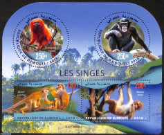 Djibouti 2019 Monkeys, Mint NH, Nature - Monkeys - Djibouti (1977-...)