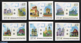 Laos 2006 50 Years Europa Stamps 6v Imperforated, Mint NH, History - Europa Hang-on Issues - Europäischer Gedanke