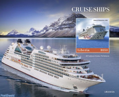Liberia 2022 Cruise Ships, Mint NH, Sport - Transport - Mountains & Mountain Climbing - Ships And Boats - Escalada