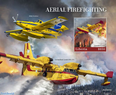 Liberia 2022 Aerial Firefighting, Mint NH, Transport - Fire Fighters & Prevention - Aircraft & Aviation - Feuerwehr
