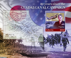 Liberia 2022 80 Years Since The Guadalcanal Campaign, Mint NH, History - Transport - Various - World War II - Aircraft.. - WO2