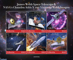Liberia 2022 James Webb And Chandra Space Telescope, Mint NH, Transport - Space Exploration - Autres & Non Classés