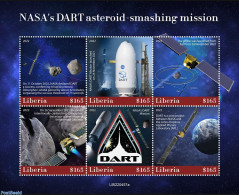 Liberia 2022 NASA's DART Asteroid-smashing Mission, Mint NH, Transport - Space Exploration - Other & Unclassified