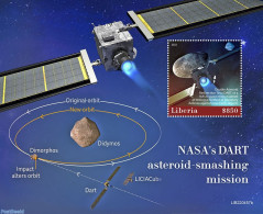 Liberia 2022 NASA's DART Asteroid-smashing Mission, Mint NH, Transport - Space Exploration - Autres & Non Classés