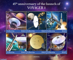 Liberia 2022 45th Anniversary Of The Launch Of Voyager 1, Mint NH, Transport - Space Exploration - Otros & Sin Clasificación