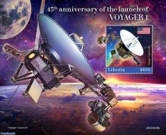 Liberia 2022 45th Anniversary Of The Launch Of Voyager 1, Mint NH, Transport - Space Exploration - Sonstige & Ohne Zuordnung