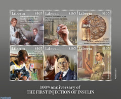 Liberia 2022 100th Anniversary Of The First Insulin Injection, Mint NH, Health - Health - Otros & Sin Clasificación
