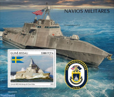 Guinea Bissau 2022 Military Ships, Mint NH, History - Transport - Militarism - Ships And Boats - Militares