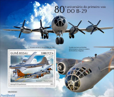 Guinea Bissau 2022 80th Anniversary Of The B-29 First Flight , Mint NH, History - Transport - Militarism - World War I.. - Militares