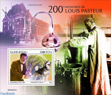 Guinea Bissau 2022 200th Anniversary Of Louis Pasteur, Mint NH, Health - Nature - Science - Dogs - Guinea-Bissau