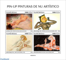 Guinea Bissau 2022 Pin Up Nude Art, Mint NH, Art - Nude Paintings - Paintings - Guinée-Bissau