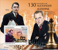 Guinea Bissau 2022 130th Anniversary Of Alexander Alekhine, Mint NH, Sport - Chess - Scacchi
