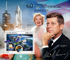 Guinea Bissau 2022 60th Anniversary Of Kennedy Space Center, Mint NH, History - Performance Art - Transport - American.. - Guinea-Bissau