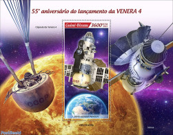 Guinea Bissau 2022 55th Anniversary Of The Launch Of Venera 4, Mint NH, Transport - Space Exploration - Guinea-Bissau