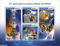 Guinea Bissau 2022 65th Anniversary Of The First Animal In Orbit, Mint NH, Nature - Transport - Dogs - Space Exploration - Guinea-Bissau