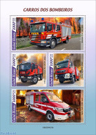 Guinea Bissau 2022 Fire Engines, Mint NH, Transport - Automat Stamps - Fire Fighters & Prevention - Automatenmarken [ATM]