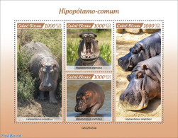 Guinea Bissau 2022 Hippos, Mint NH, Nature - Hippopotamus - Guinea-Bissau