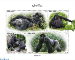 Sierra Leone 2022 Gorillas, Mint NH, Nature - Monkeys - Otros & Sin Clasificación