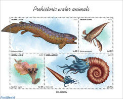 Sierra Leone 2022 Prehistoric Water Animals, Mint NH, Nature - Fish - Prehistoric Animals - Prehistory - Vissen