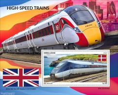 Sierra Leone 2022 High Speed Trains, Mint NH, History - Transport - Flags - Railways - Treinen