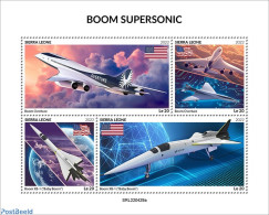 Sierra Leone 2022 Boom Supersonic, Mint NH, History - Transport - Flags - Aircraft & Aviation - Aviones