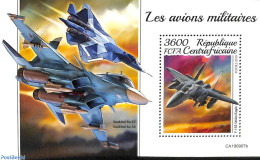 Central Africa 2019 Military Planes S/s, Mint NH, Transport - Aircraft & Aviation - Vliegtuigen