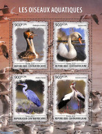 Central Africa 2019 Water Birds 4v M/s, Mint NH, Nature - Birds - República Centroafricana