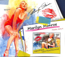 Central Africa 2019 Marilyn Monroe S/s, Mint NH, Performance Art - Marilyn Monroe - Centraal-Afrikaanse Republiek