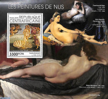 Central Africa 2019 Nude Paintings S/s, Mint NH, Art - Modern Art (1850-present) - Nude Paintings - Paintings - Centrafricaine (République)