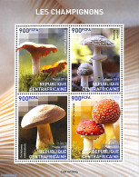 Central Africa 2019 Mushrooms 4v M/s, Mint NH, Nature - Mushrooms - Champignons