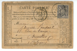 CARTE PRECURSEUR Envoi De Mauger D' HAUTMONT 59 Nord à Auguste VANDAEL 28 Rue Du Manège à BRUXELLES BELGIQUE 1877 - 1877-1920: Période Semi Moderne