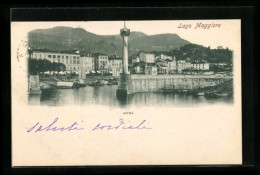 Cartolina Intra /Lago Maggiore, Mole Und Häuser Am Wasser  - Autres & Non Classés