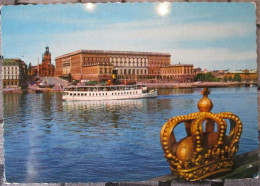 SWEDEN SVERIGE STOCKHOLM ROYAL PALACE PALAIS POSTCARD ANSICHTSKARTE CARTE POSTALE POSTKARTE CARTOLINA PHOTO CARD - Suède