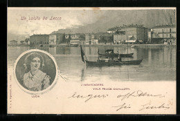 Cartolina Lecco, L`imbarcadero, Viale Felice Cavallotti, Lucia  - Lecco