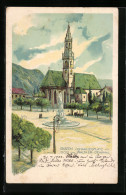 Cartolina Bozen, Hohannesplatz Mit Dom Und Walther-Denkmal  - Bolzano