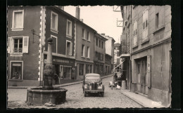 CPA Craponne-sur-Arzon, Fontaine Et Place Bardon, Rue Du Commerce  - Craponne Sur Arzon