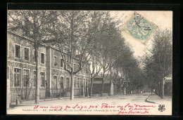 CPA Brioude, L`Ecole Communale Et L`Avenue De La Gare  - Brioude