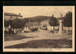 CPA Chavaniac-Lafayette, La Place, Monument érigé En L`honneur Des Lafayettes  - Altri & Non Classificati