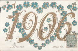 CPA  Année1906   Guirlande De Fleurs - Sonstige & Ohne Zuordnung