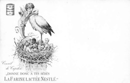 Nestlé Conseil De Cupidon Mythologie Donne Donc à Tes Bébés La Farine Lactée Nestlé Cigogne Nid Enfant Lait Angelot - Publicité