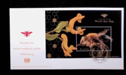 CL, FDC, Premier Jour, Block, United Nations, Nations Unis, NY, New York, World Bee Day, May 20, 2019 - Storia Postale