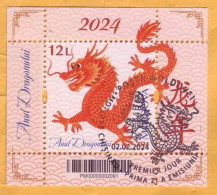 2024  Moldova   „Year 2024 – Year Of The Dragon” , China, Block, Used - Moldova