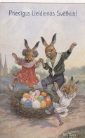 Arthur Thiele.Dressed Rabbits Family Dancing.TSN Nr.1985(6 Dess) - Thiele, Arthur