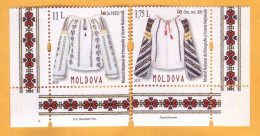 2015 Moldova Moldavie  National Clothes. Embroidery  2v Mint - Moldavie