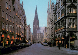 73779429 Muenster Westfalen Prinzipalmarkt In Festbeleuchtung Muenster Westfalen - Münster