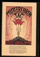 AK Mutterehrentag, Zweiter Sonntag Im Mai, Tulpen  - Fête Des Mères