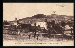 CPA Beauzac, L`Eglise Et L`ancien Chateau Feodal  - Autres & Non Classés